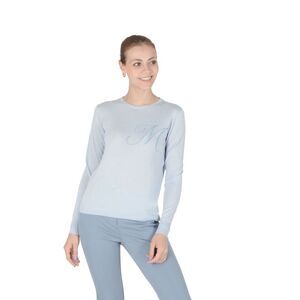 Dee Ocleppo Cashmere Crew Neck Sweater Long Sleeves Women Sky blue Sweaters